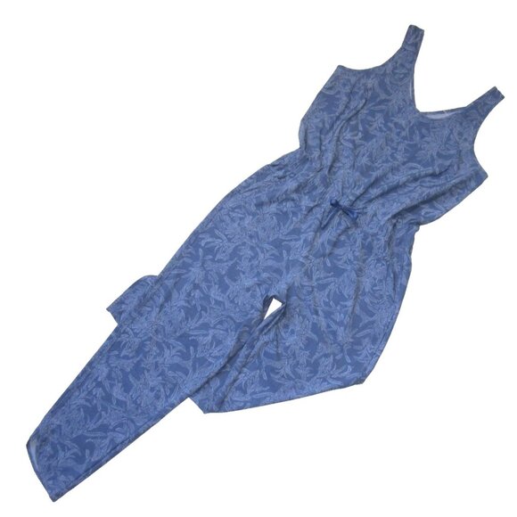 NWT Patagonia Fleetwith Romper in Current Blue Monkey Flower Stretch Jumpsuit XL - Picture 2 of 6